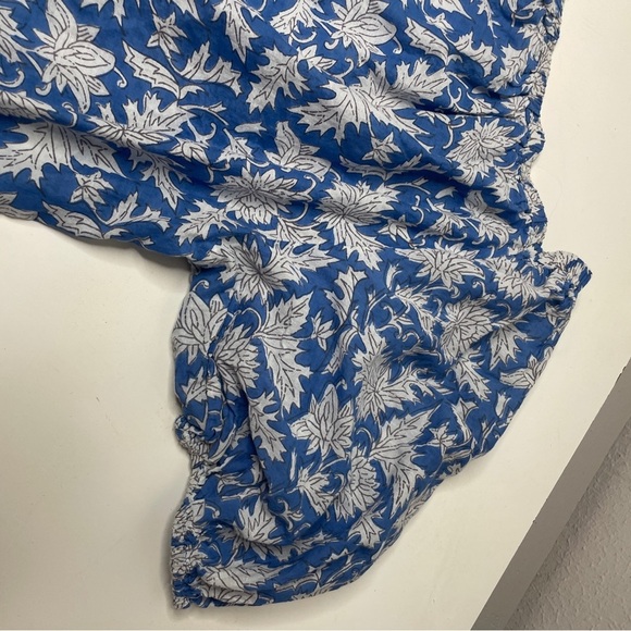 Velvet Graham & Spencer Size L One Shoulder Blouse Floral Puffed Sleeve - Picture 7 of 12